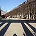 Les ombres des colonnes en hiver